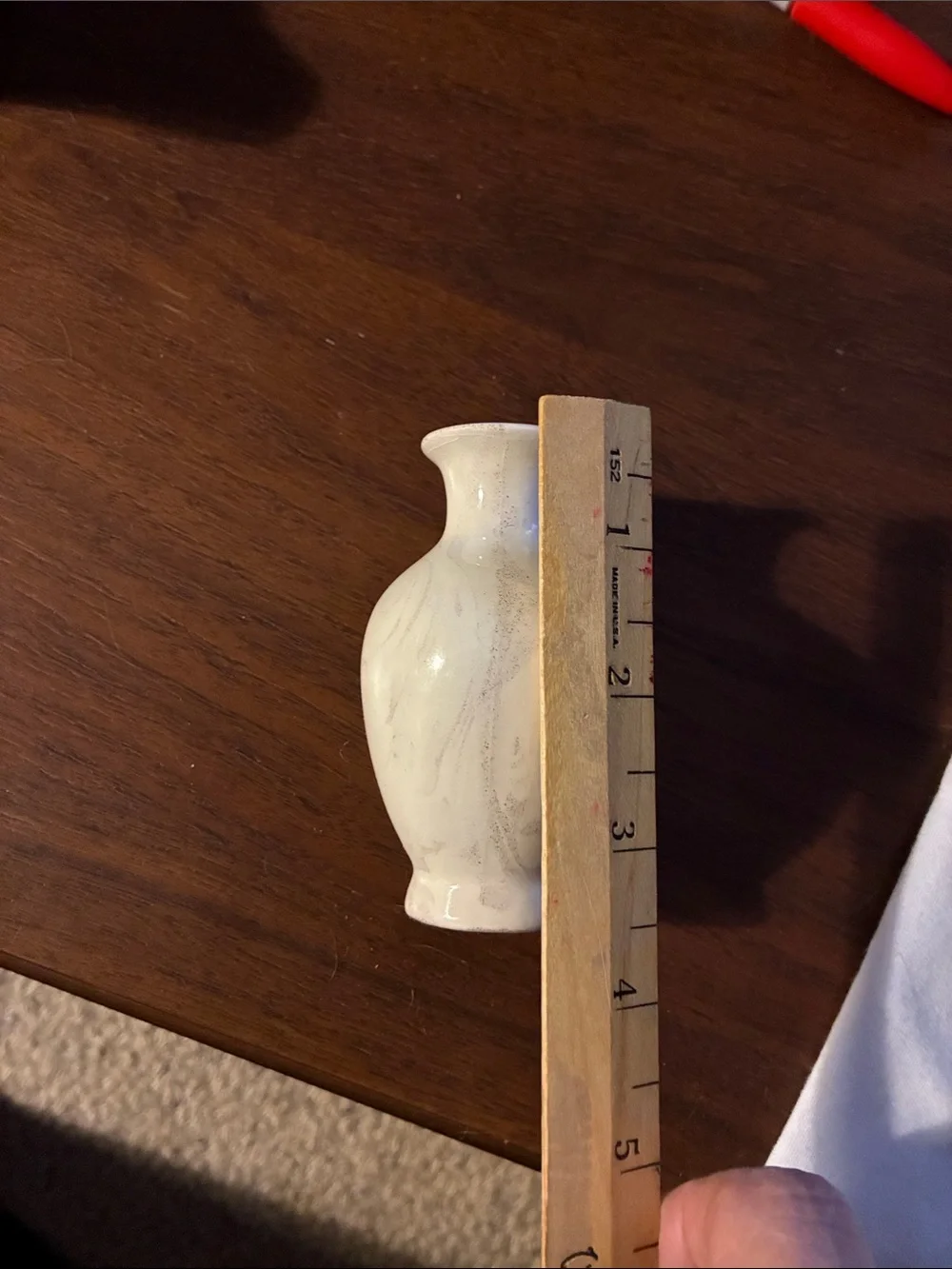 Mt. St. Helens Vase Cream W/ Ash Remnants Ceramic Vase Cougar,Washington Gift
